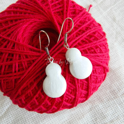 Christmas Snowman hanging earrings