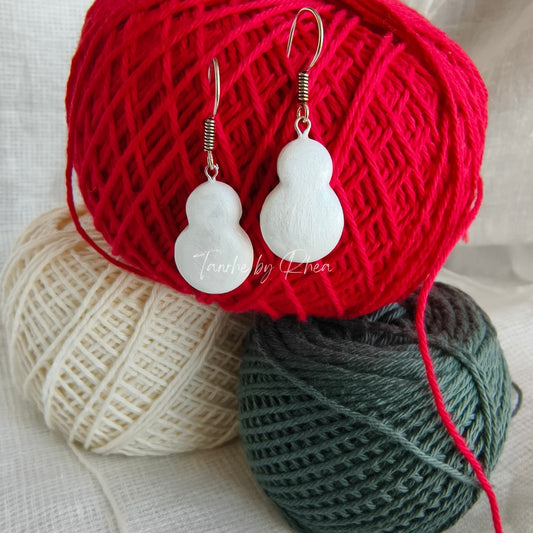 Christmas Snowman hanging earrings