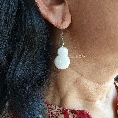 Christmas Snowman hanging earrings